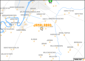 map of Jamālābād