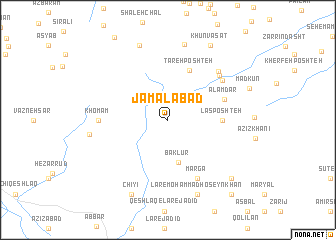 map of Jamālābād