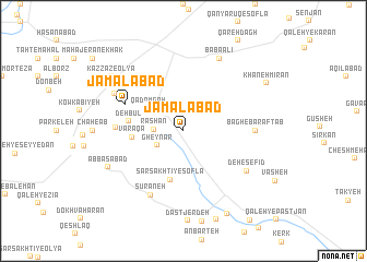 map of Jamālābād