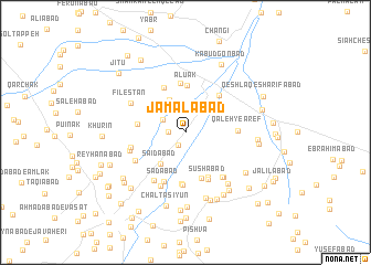 map of Jamālābād