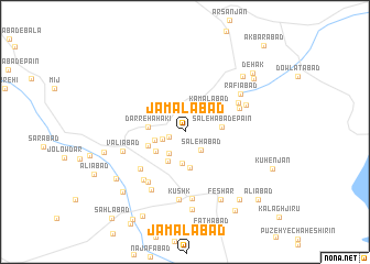 map of Jamālābād
