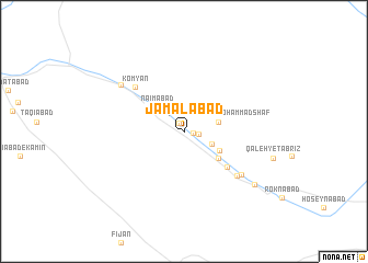 map of Jamālābād