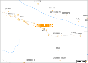 map of Jamālābād