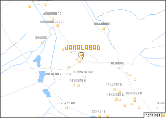 map of Jamālābād