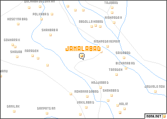 map of Jamālābād