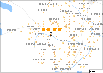map of Jamālābād