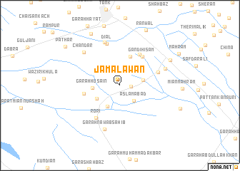 map of Jamāl Awān