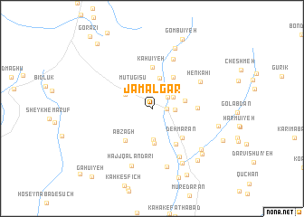 map of Jamālgar