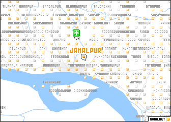 map of Jāmālpur