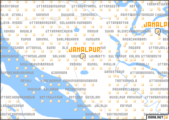 map of Jāmālpur