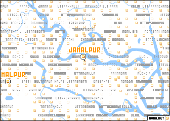 map of Jāmālpur