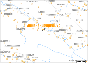 map of Jameh Shūrān-e ‘Olyā