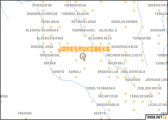 map of James Mukobeka