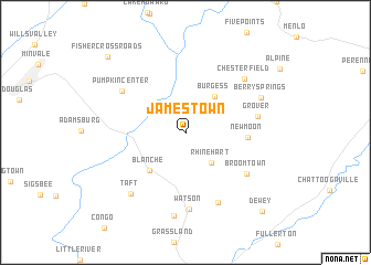 map of Jamestown