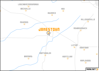 map of Jamestown