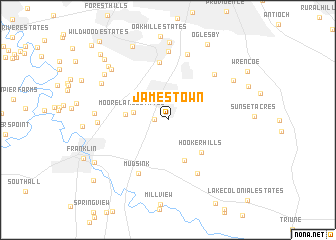 map of Jamestown