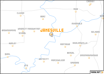 map of Jamesville