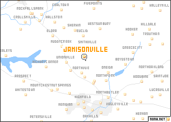 map of Jamisonville