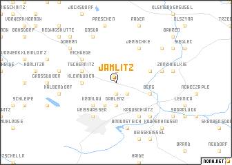 map of Jämlitz