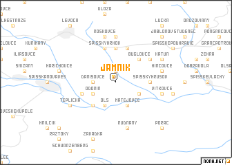 map of Jamník