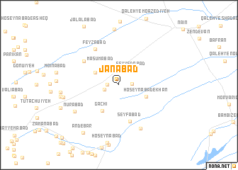 map of Jānābād