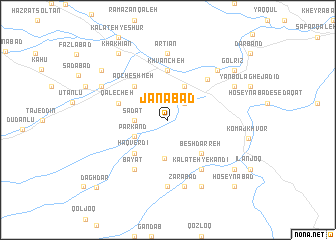 map of Jānābād