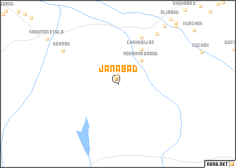map of Jānābād