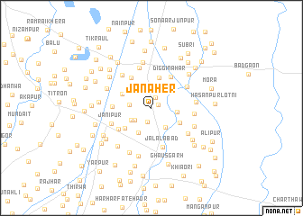 map of Janaher