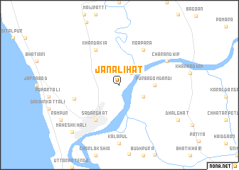 map of Janāli Hāt