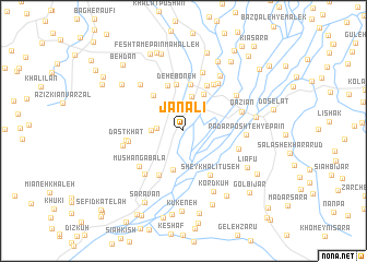 map of Jān ‘Alī