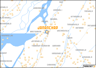 map of Jānan Chāp