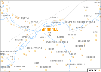 map of Jānānlū