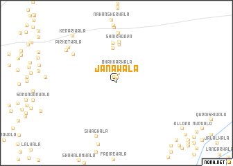 map of Jānāwāla