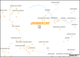 map of Jān Barāzān