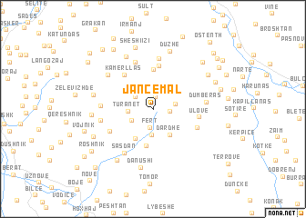 map of Jançë-Mal