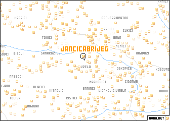 map of Jančića Brijeg