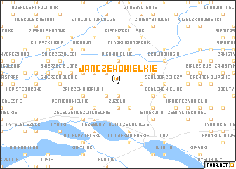 map of Janczewo Wielkie