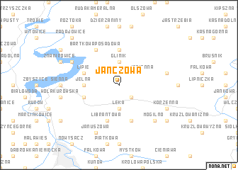 map of Janczowa