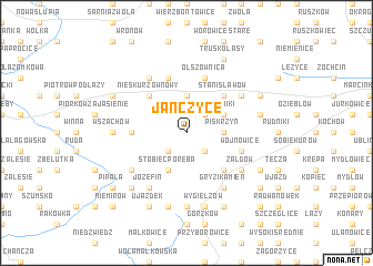 map of Janczyce