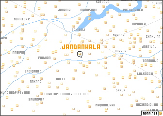 map of Jandānwāla