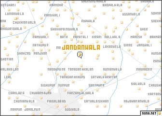 map of Jandanwāla