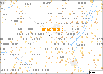 map of Jandānwāla