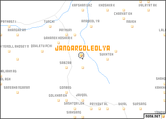 map of Jandar Gol-e ‘Olyā