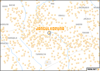 map of Jān Gul Korūna