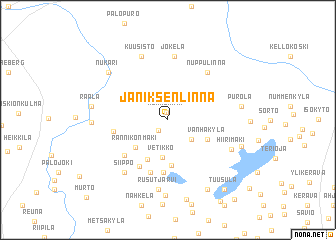 map of Jäniksenlinna