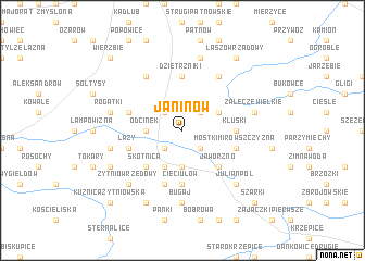 map of Janinów