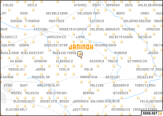 map of Janinów