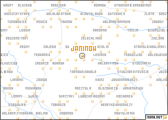 map of Janinów