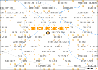 map of Janiszew Poduchowny