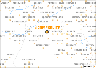 map of Janisz Kowice